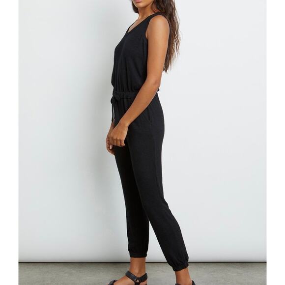 RAILS Becky Lounge Sleeveless Romper Jumpsuit Black Large L - Picture 3 of 13